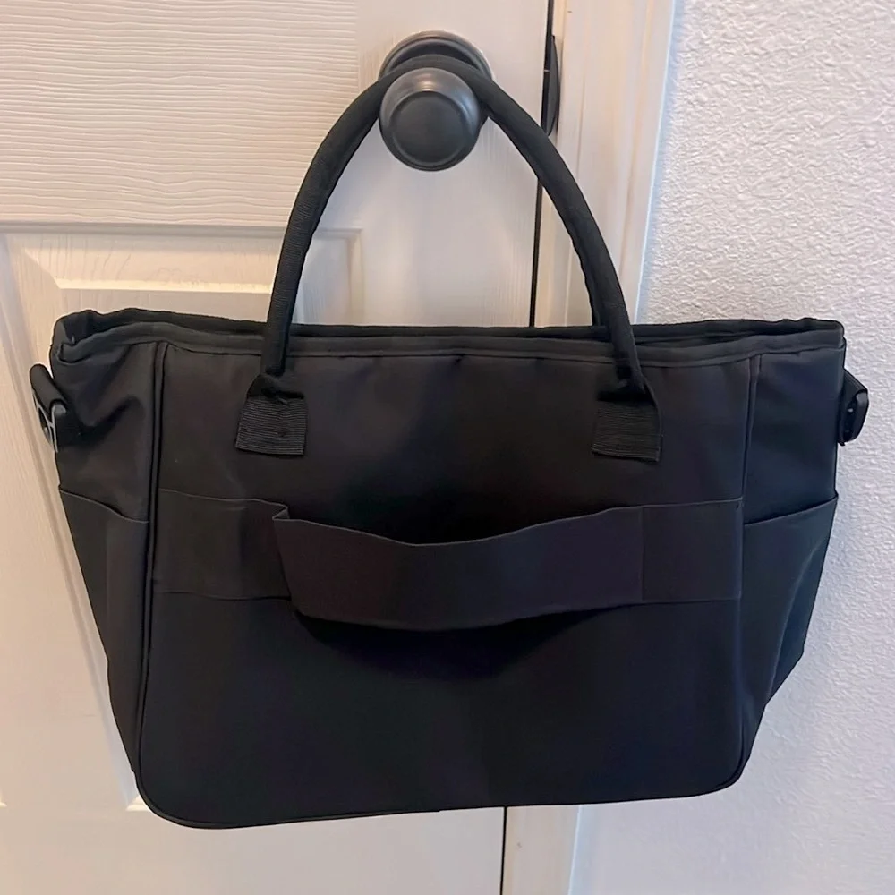 Black Zippered Tote Shoulder Crossbody Travel Bag Chukchansi Casino - Picture 6 of 7